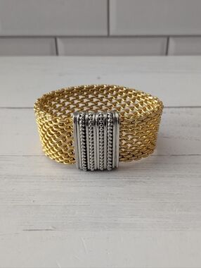 Erica Zap Designs gold mesh chain women's bracelet